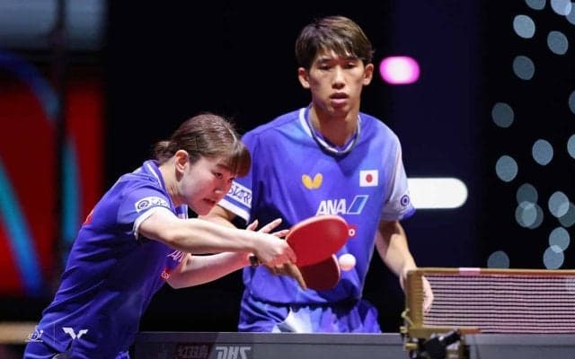 吉村真晴、大藤沙月ペアが中国の世界1位ペアに大金星　3－1撃破でベスト4進出、メダル確定で優勝争いにも参戦へ【世界卓球2025】