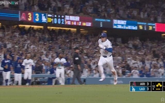 大谷翔平、申告敬遠で球場大ブーイング→神走塁でサヨナラホームインの瞬間「ナイスラン」「敬遠が裏目にw」