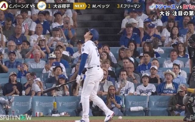 大谷翔平、痛い！ “1打席2自打球”の珍事　五十嵐氏「同じような所に当たっている」思わず苦笑い…大谷は天を仰ぎ苦悶の表情