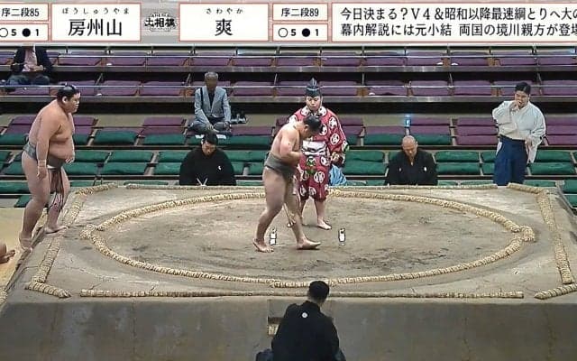 国技館に“超熱狂的”ファン登場 推し力士に衝撃の“絶叫”声援 75キロ差対決に激勝で喜び爆発