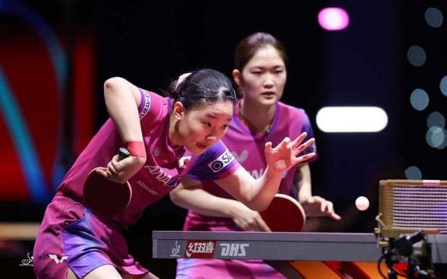 張本美和、木原美悠ペアが快進撃も中国超えならず　王曼昱、蒯曼ペアにストレート負けで銅メダル獲得【世界卓球2025】