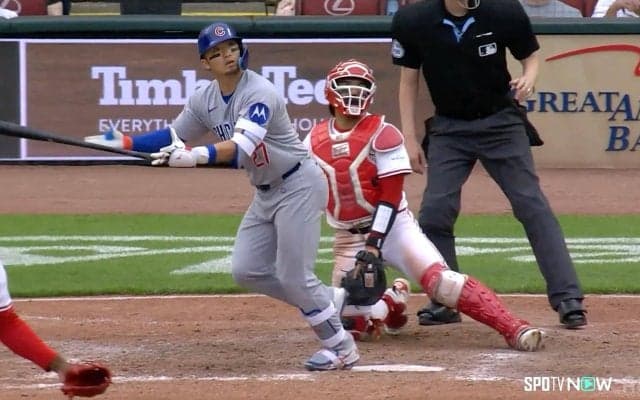 まさに弾丸！鈴木誠也、187キロ“自己最速”14号弾が衝撃的　相手捕手は“呆然”、カブスベンチ総立ちの圧巻光景