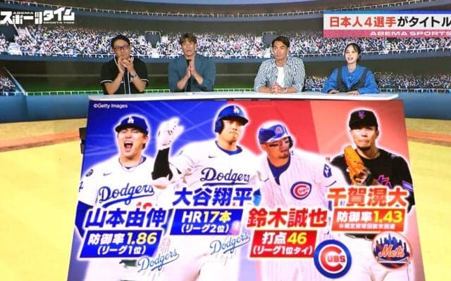 「どうなってんねん日本人！」大谷翔平ら4選手が絶好調！メジャーリーグでのタイトル争いに糸井嘉男が仰天「野手でここまでになるとは…」