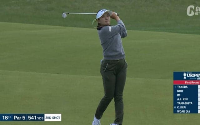 【動画】河本結が1打差7位発進　6番では見事なチップインバーディ