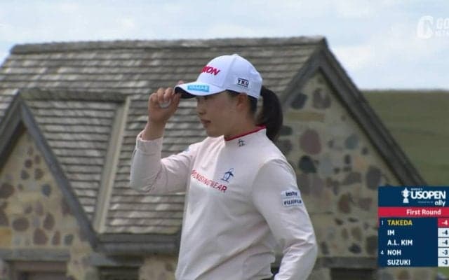 【動画】竹田麗央が4アンダー首位発進！　バックナインで2つ伸ばす