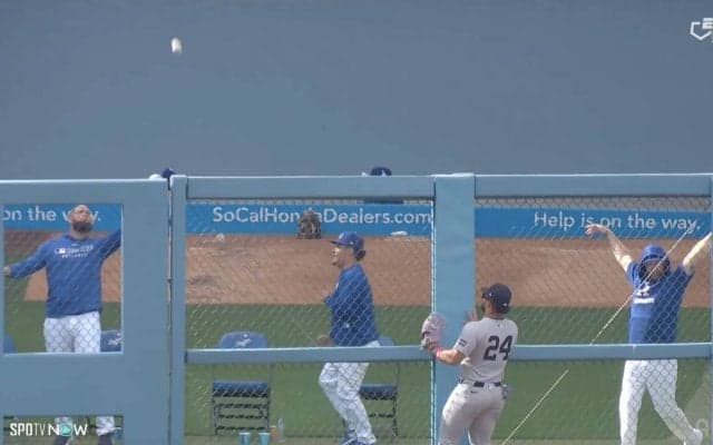 ドジャース戦で“珍光景” エドマン同点弾→打球がブルペンへ…まさかの「捕球失敗」に思わず頭抱える「コーチ取れてなくて草」中継で話題