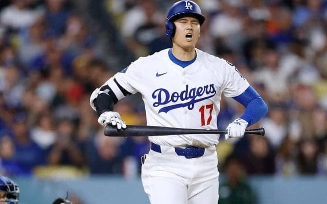 大谷翔平、“疑惑の判定”に首を傾げる…元同僚右腕から初ヒット含む4打数2安打　ド軍はアロンソに2発5打点許し負け越し決定