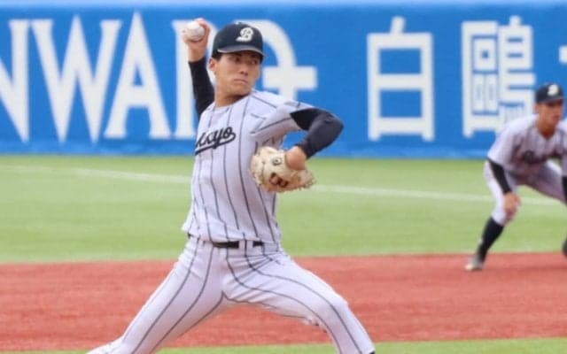 佛教大の190センチ右腕が153キロ！高校時代は日ハムの若手エースと同期【大学選手権】