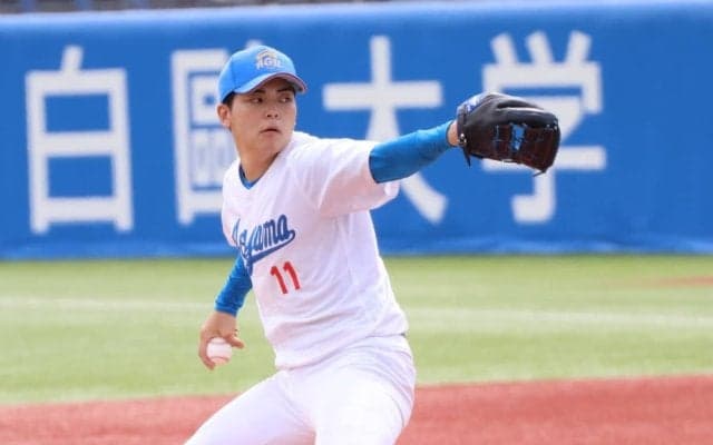 史上初の3連覇を目指す青山学院大のエースが無失点の快投！順延続きでも普段通りのパフォーマンスを披露【大学野球選手権】