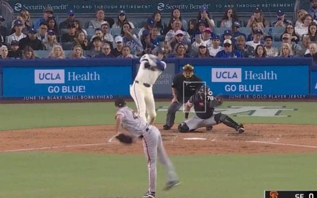 「あれでホームラン行っちゃうの？」大谷翔平、軽く当てて“まさかの光景”「バケモノか？」 高速で飛んでいく“低弾道ライナー”にファン騒然