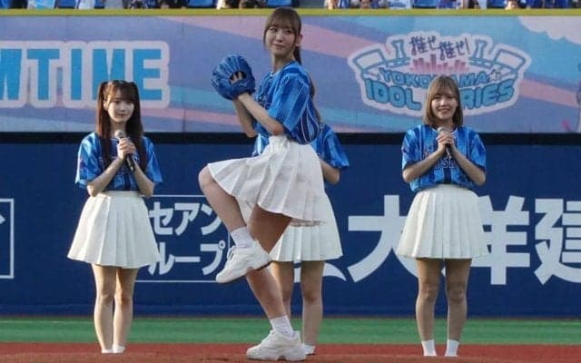 23歳の“ガチ勢”アイドルが降臨　33度のハマスタで渾身の一投…投球も本気で大歓声