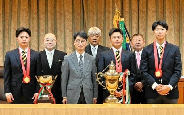 全日本大学野球Vを報告　「一人ひとりが役割を全うした」東北福祉大