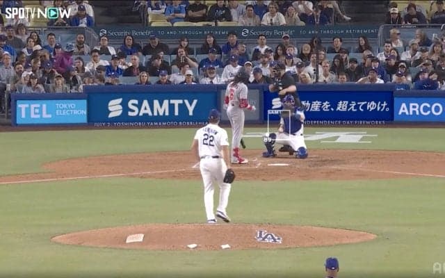 迫る通算3000奪三振…ド軍カーショー、全78球で“1球だけ使った魔球”に打者呆然 見せた熟練の業「肘の位置を替えましたよね？」