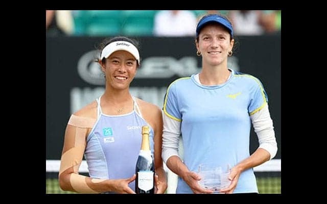 柴原瑛菜組 ストレート負けで準V