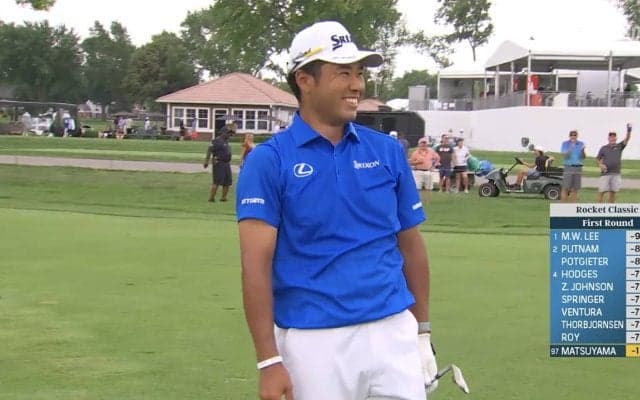 【動画】松山英樹チップインバーディからのイーグルホールアウトでにっこり【ロケットクラシック1日目】