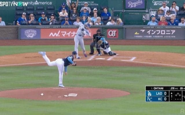 時が止まった…大谷翔平、滞空時間5.6秒の衝撃着弾シーン 思わず息を呑む美しい29号ホームラン