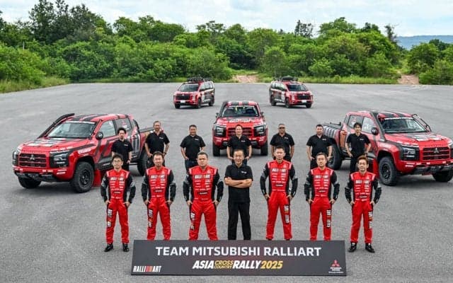 チーム三菱ラリーアートがアジアクロスカントリーラリー2025への参戦を発表。三菱トライトン3台体制