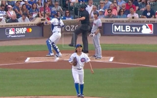 なんだこれは…？  今永昇太、ギリギリの魔球で“異変”「エグいな」 相手打者が動けなくなる… 呆然と立ち尽くす