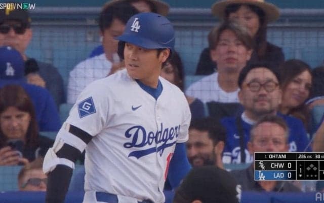 「アァイ！」大谷翔平、カメラが捉えた“珍表情”「顔w」相手ベンチへのファウルで驚愕リアクション