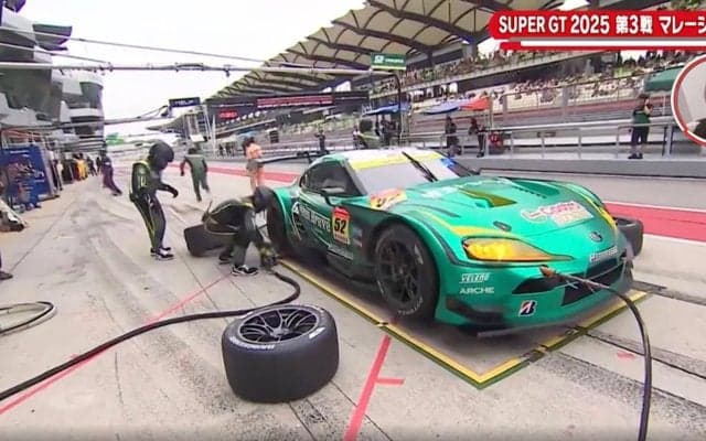 「これは何待ち！？」日本最速GTレースで“まさかの光景” 何かが吹っ飛び54.0…「過去にないですね」実況騒然