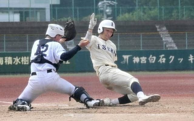 止まれの合図も「行くなら行け」　伊勢・酒徳主将がランニング本塁打