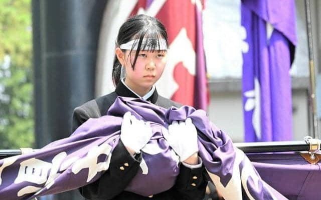 「自分が会場を盛り上げる」不動岡高校応援団の豊田彩乃さん
