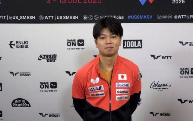 大金星の田中佑汰 「2-0から追い付かれたのは予想通り。第5ゲームは思いきってできた」｜USスマッシュ2025