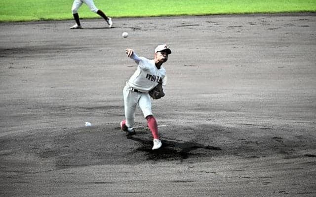 最速140キロの糸魚川・山岸投手、延長で力尽きる「もう少し…」