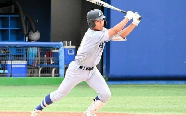 「父を超える」と同じユニホームに　平塚学園・藤原選手が2点先制打