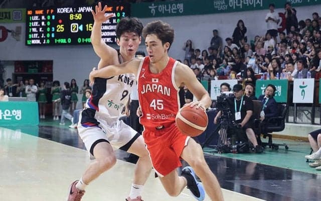 バスケ日本代表の韓国遠征初戦は黒星…元Bリーグ選手中心の3P攻勢に苦戦