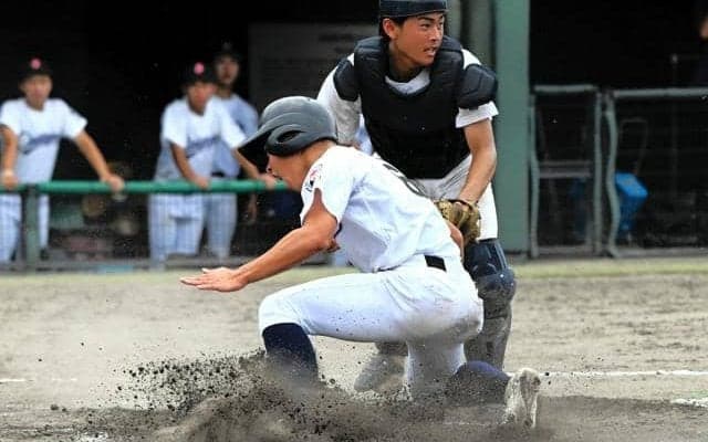 湖西・坪井龍玖選手は捕手でも投手でも奮闘　出し切るも「悔しい」