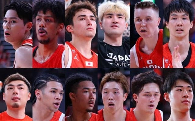 バスケ日本代表“日韓戦”GAME2のロスター12名発表…2人入れ替え、吉井と渡邉は2戦連続ベンチ外