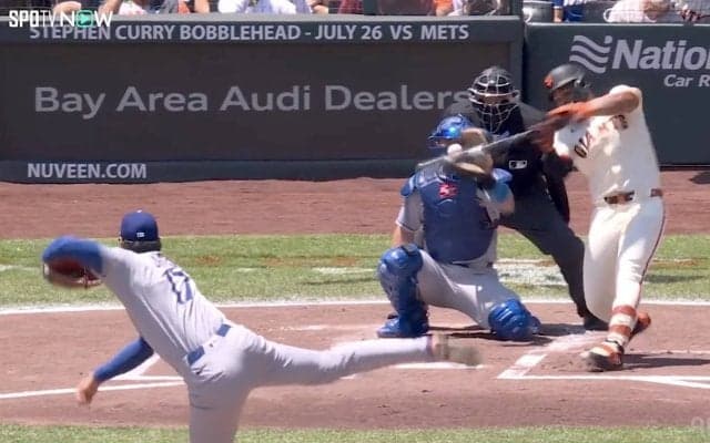 「これが去年50-50の人ですか？」大谷翔平の100マイル“快速球”に米識者が脱帽 「とてつもなくホップしている」打者も唖然