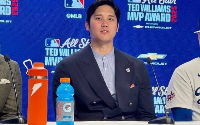 大谷翔平「いい時間を過ごせた」　CY賞左腕から安打「渋いヒットに」…球宴後一問一答