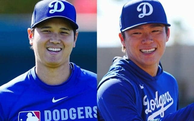 大谷＆山本の2ショットのはずが…隠しきれない存在感　間に割り込んだ“話題の側近”