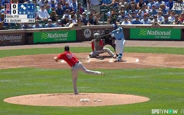 「派手にやべえよ……」鈴木誠也、“軽く振って”170キロ豪快弾　被弾した瞬間に相手投手も確信フリーズ