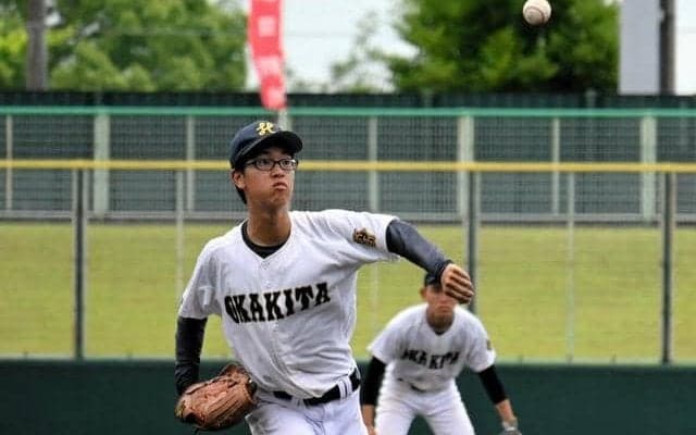 最遅は「55キロ」　打者を惑わす岡崎北・加藤投手のスローカーブ