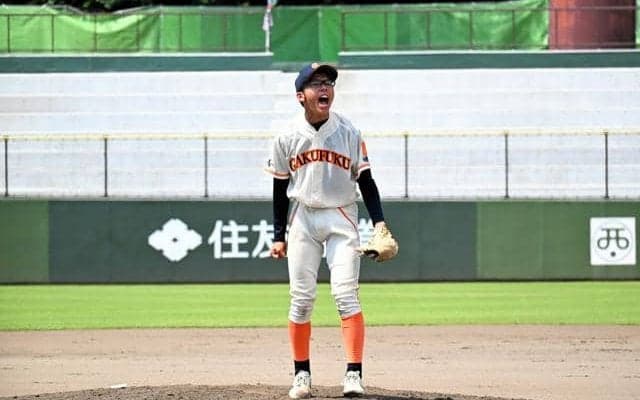 緩急とスライダーが武器、強豪相手に試合つくる　学法福島の清水投手
