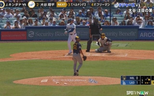 “約4秒で突き刺さる”大谷翔平の激レア逆方向アーチにカメラも外野手もアタフタ…プロでも“思わず見失う”爆速アーチに球場騒然