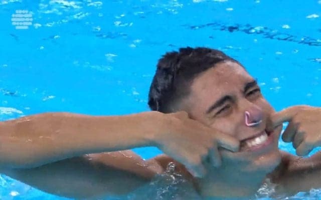 クセ強レベルは今大会No.1かも？世界水泳AS、メキシコ選手の“ジョーカー”演技に解説者「狂気じみた世界観」と絶賛