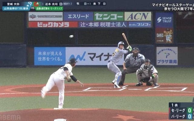 打ちづらい…？宮城大弥、“超遅”80キロ台のスローカーブ連発で話題「オールスターらしいw」「でたw」強打者たちを翻弄した瞬間