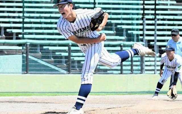 失点に意地　背番号18のエースが執念の一打　高山西・小田投手