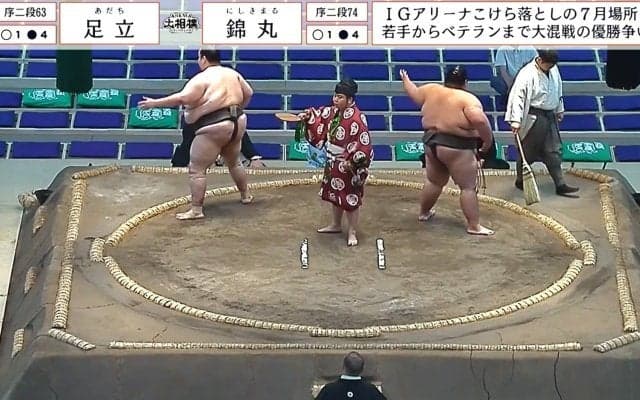 「頑張れ土俵」「私8人分」合計420キロ、超重量対決の衝撃光景にざわめき「なんかかわいい」の声も