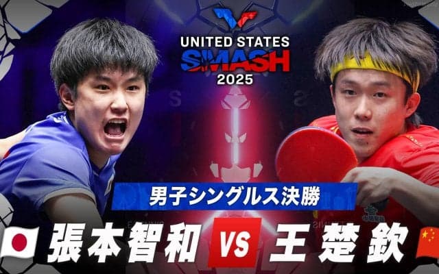 【男子シングルス決勝】張本智和 vs 王楚欽｜USスマッシュ2025