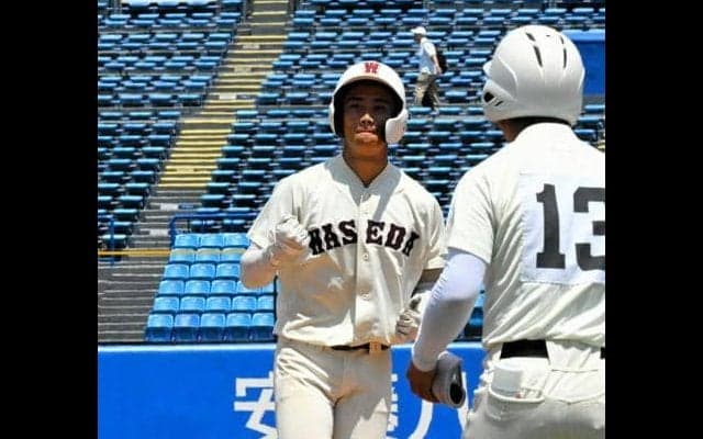 代打にかけた早大学院・安部主将　「後輩は神宮で満足しないで」