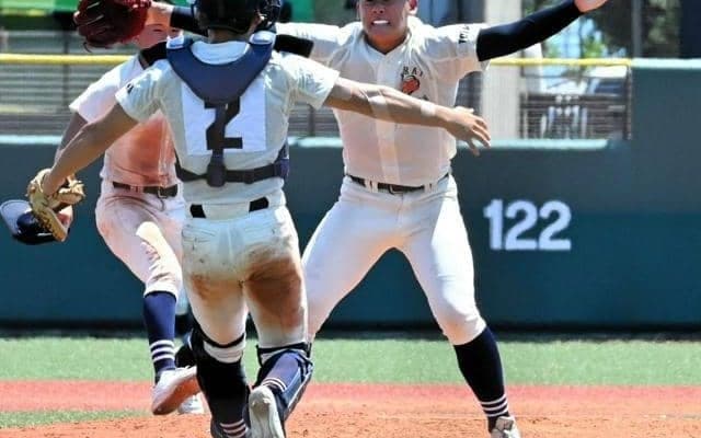 未来富山・江藤蓮投手は喜びを全身で　甲子園は「一つでも多く勝つ」