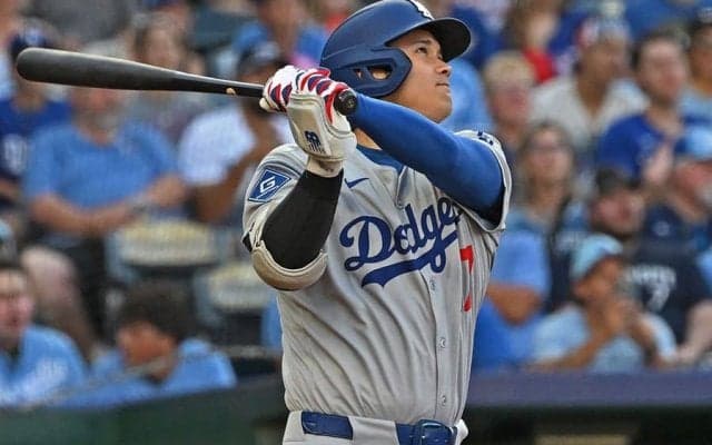 大谷翔平、豪快38号でリーグトップ独走　7戦6発の量産…10本目の先頭打者弾に敵地騒然