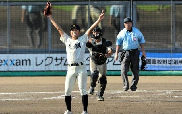 「いい仲間に恵まれた」と笑顔　尽誠学園エースで4番の広瀬賢汰主将