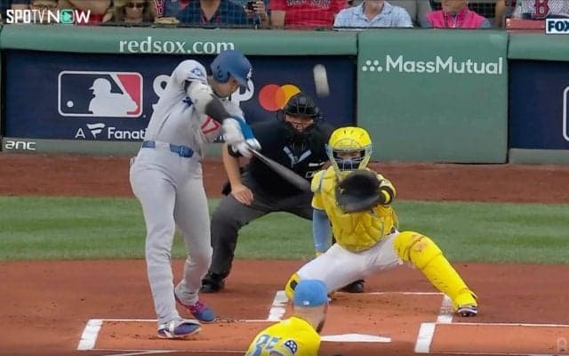 大谷翔平が156キロを「打ち砕いた」 “爆速”打球の衝撃175キロ弾をド軍番記者も驚きをもって伝える