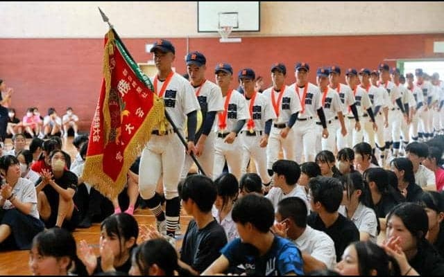 「粘りあるプレーで甲子園1勝」　宮崎商壮行会で決意